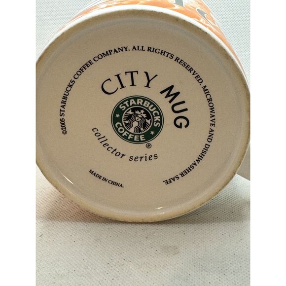 Starbucks 2005 Guanajuato City Collector Mug White & Orange Ceramic 14 Oz - Picture 2 of 8